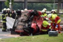 Schwerer VU Pkw Baum Koeln Deutz Messekreisel P032